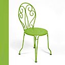 Une esthétique très classique pour ces chaises en acier laqué. 40 x 40 x 87 cm 160 € les 2. Chaise Montmartre. Fermob pour Camif.