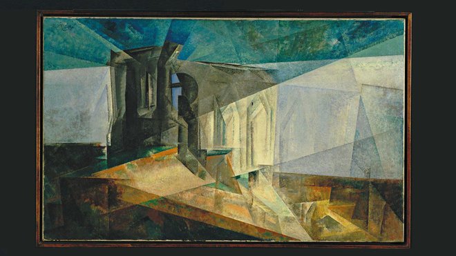 D’avant-garde allemande, Lyonel Feininger, Ruines de la mer, 1930,Huile sur toile, 68,4 x 110 cm.
