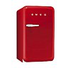 Rouge pompier et rétro à souhait, ce réfrigérateur 1 porte propose un volume net de 130 litres. Thermostat réglable, dégivrage automatique. Classe énergétique A+. Réfrigérateur Happy Bar. Smeg.