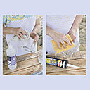 Etape 1 : Dégraissez les photophores en surface avec un chiffon imbibé d’acétone, puis épongez l’excédent de produit pour que le verre soit sec.