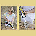 Etape 3 : Placez la cartouche de colle Pattex 100% Fixe et Jointe dans un pistolet extrudeur.