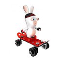 Les lapins crétins sont adeptes du skate board chez Meccano et remportent un franc succès!