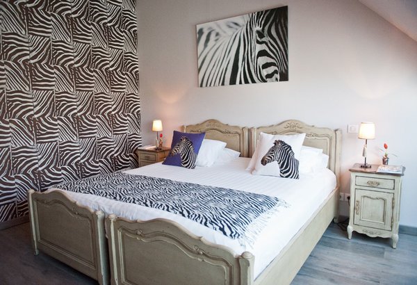 Dans la chambre Zèbre, le dépaysement est total.