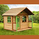 Un petit chalet montagnard. En bois de cèdre lasuré. 1,80 x 1,65 x H 1,75 cm 1133 €. Cabane Milan. La Redoute.