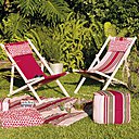 Toiles pour chiliennes avec appui-tête. Vent d'Ouest. Linvosges.