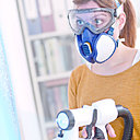 Le masque à cartouches intégrées série 4000 protège contre les gaz, vapeurs et les particules.