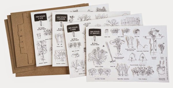 Voici comment se présente le coffret,  4 planches à colorier et le carton brun imitant la terre .