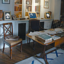 Le bureau d'Arsène Lupin à Etretat, dans la maison de son auteur, Maurice Leblanc.
