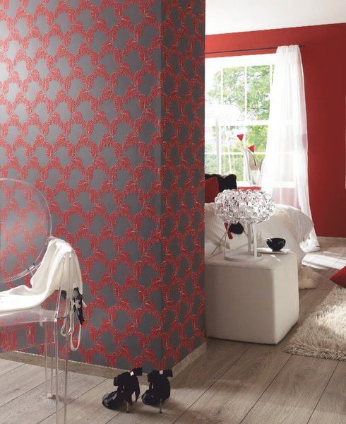 Vinyle expansé sur intissé. Collection Grace. Réf. 6758-06. A partir de 28,90 € le rouleau de 10,05 x 0,53 m. Erismann.