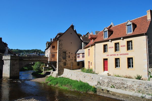 Atelier musée des cartons de la tapisserie d'Aubusson dans le quartier de la Terrade.