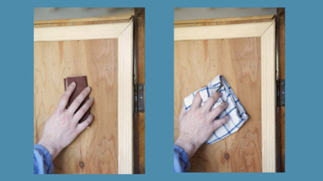 Etape 2 armoire : poncez ensuite la surface intérieure de l’armoire, puis, dépoussiérez avec un chiffon en coton. Etape 2 armoire : poncez ensuite la surface intérieure de l’armoire, puis, dépoussiérez avec un chiffon en coton.