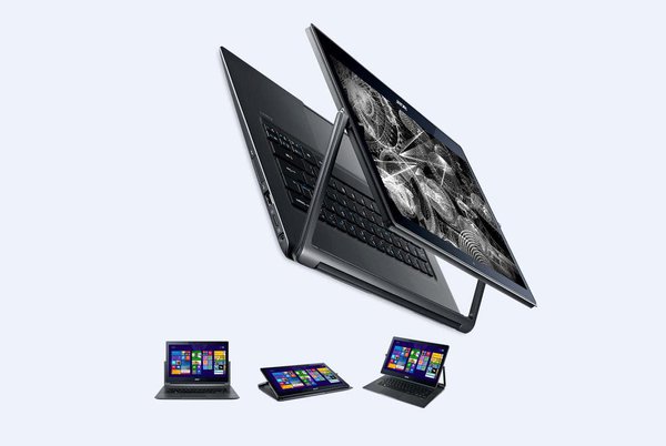 Nouvel ordinateur portable hybride : l’Aspire R13 est doté d’un bel écran de13 pouces pour allier travail et divertissement.