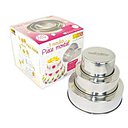 Indispensable pour les gâteaux à étage, un set de trois moules en inox. 39,95 €. ScrapCooking®..