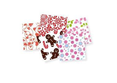 Imprimez de jolis motifs sur vos biscuits grâce à des feuilles de papier alimentaire. 7,85 € le paquet de 6 feuilles assorties. Alice Délice.