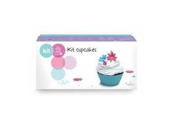 Tout pour réaliser de jolis et bons cupcakes : 4 moules en silicone, des poches en plastiques, 4 douilles pour faire des glaçages de formes différentes, un évidoir, un testeur pour vérifier la cuisson et un petit livre de recette. 19,95 €. Coffret Cupcakes. Alice Délice.