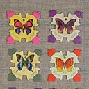 La  série de cartes à fil est illustrée de papillons : Terinos Clarissa, Pyrrhanea Troglodyta, Agrias Claudia, Papilio Blumei, Papilio Lycrophon et Kallima Paralekta.