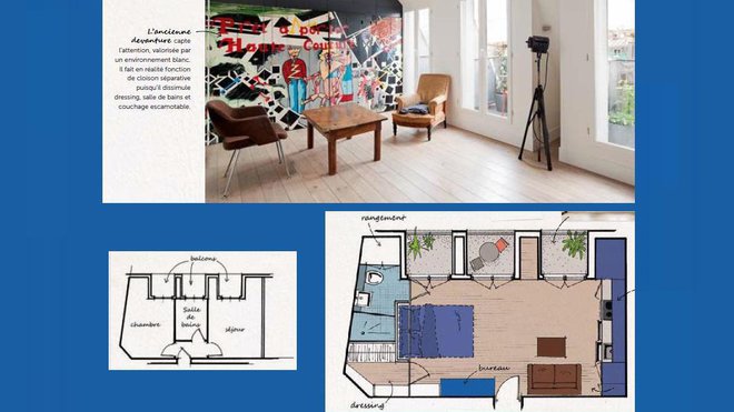 Un projet à l’identité forte et « arty » est mis en valeur car dans un espace, on peut jouer la carte de l’audace avec un élément visuellement très graphique, très coloré…