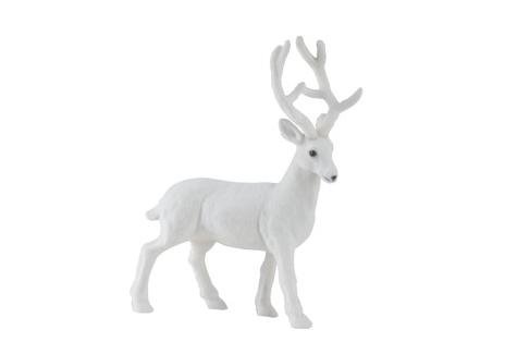 Une touche d'humour dans sa déco de Noël avec ce renne blanc en plastique et flocage. H 32 cm 8,99 €. Renne Sweety blanc. Conforama