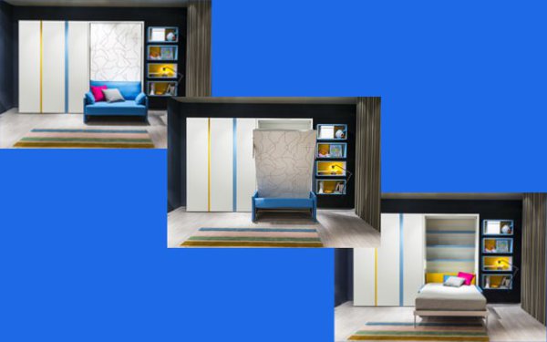 Bimodal propose également des modèles plus standards, toujours adaptés aux plus petites surfaces, et déclinés dans des coloris contemporains. De quoi ajouter une touche de peps à votre décoration ! Exemple avec le modèle Altea.