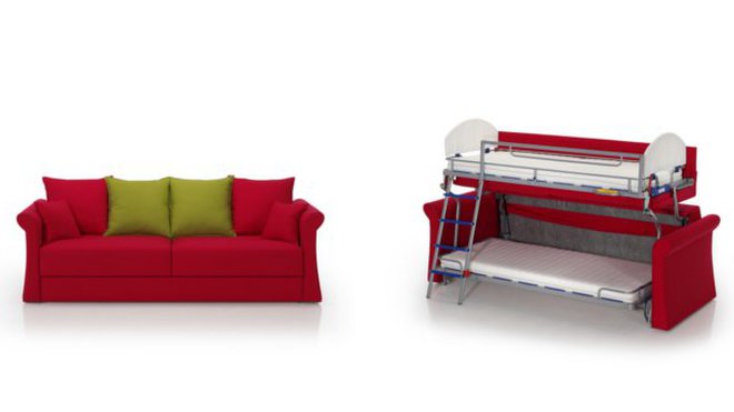 Autre solution pour gagner des mètres carrés : ce canapé modulable, qui se métamorphose en lits superposés. Signé de la marque espagnole Ecus, le canapé-lit Juno a vraiment tout pour plaire. Ultra confortable et polyvalent, ce produit s’adapte à tous les espaces de vie, en alliant design et innovation.