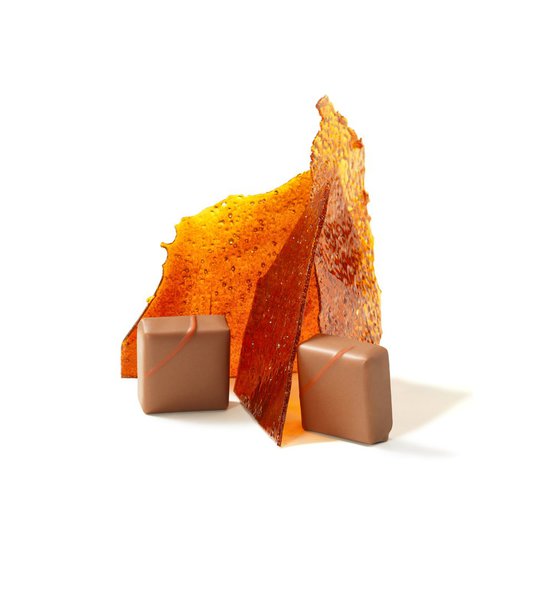 Fusion caramel pour la Saint-Valentin 2015 à La Maison du Chocolat.