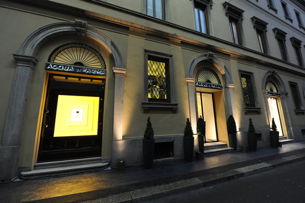 La première grande boutique Aqua di Parma via Monte Napoleone à Milan sur 250 m².