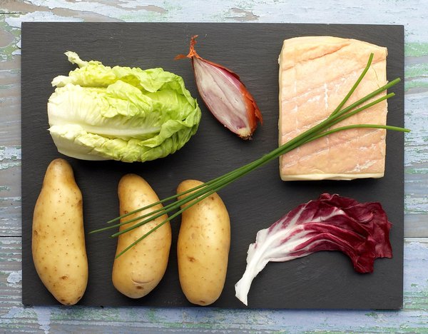 Maroilles et Ratte du Touquet font bon ménage pour une recette aux saveurs du nord.