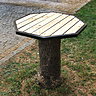 Réaliser un plateau de table métal et bois sur tronc d’arbre