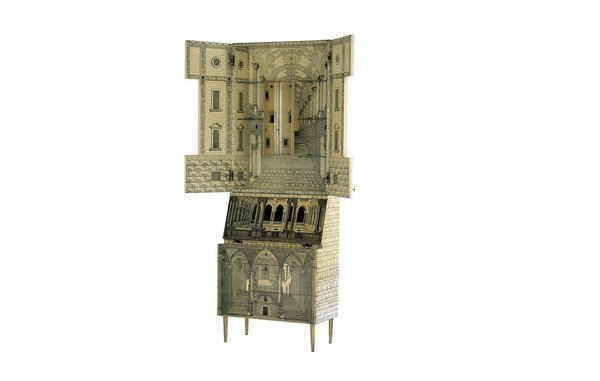 Cabinet « Trumeau Architettura », lithographie sur bois, 1951.