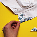 Découpez les motifs au ras de la vague.