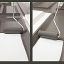 Etape 7 : terminer la première couche au rouleau sur les zones plates pour uniformiser la pose de la peinture, puis laisser sécher 6 heures minimum.