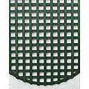 Etape 4 : Voici à quoi votre treillis devrait ressembler sur votre mur sans les plantes. Si vous avez coupé votre treillis pour le cintrer parce que cette forme n’était pas disponible localement, vous devrez créer une bande en bois cintrée pour terminer l’arche, comme indiqué.