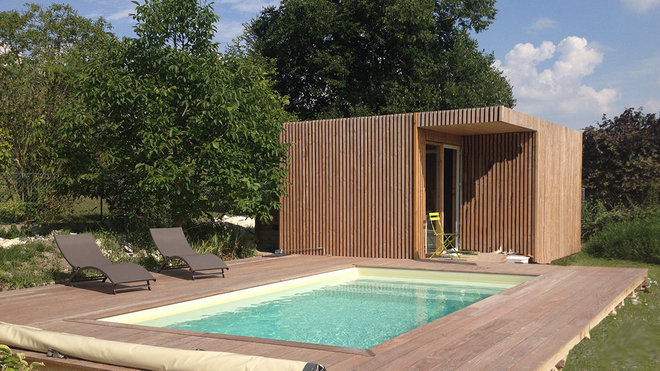 Studio indépendant, pool house, bureau isolé, le concept de Greenkub s'avère résolument polyvalent.