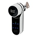 La serrure connectée Revo’ Motion. Design et sécurisante, elle s’intègre parfaitement à votre porte.