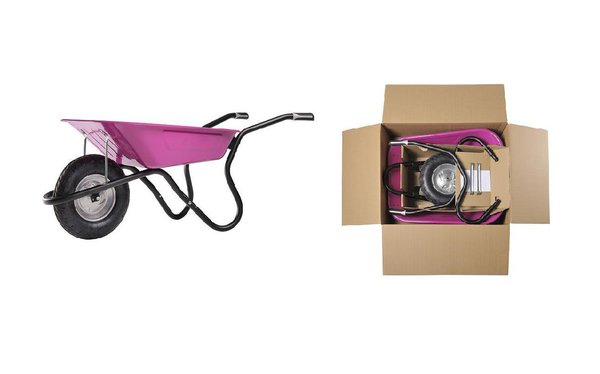 La brouette BiBox couleur fuschia de la marque Haemmerlin, donne un peu de gaité à votre extérieur. Résistante et de bonne qualité, cette brouette vous accompagnera partout, pour tous vos travaux. Prix : 99 euros TTC