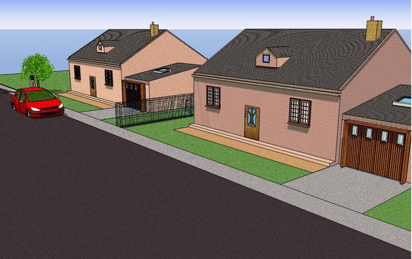 Document graphique en 3D pour imaginer la future construction dans son environnement immédiat.