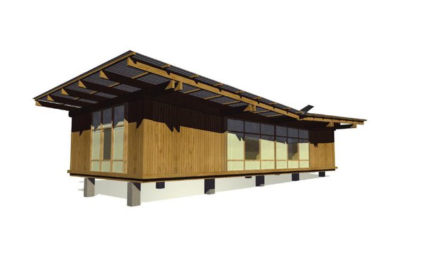 Montage constructif 4: le cloisonnement et les doublages sont en Fermacell sur ossature bois, complétés par des panneaux coulissants en 3 plis de sapin.