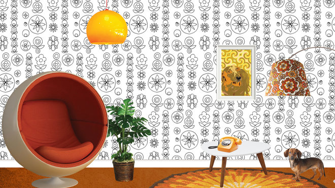 1970 Les années 70 représentent un coktail de pacifisme hippie, de motifs psychédiliques et un renouveau de l'Art nouveau et de l'Art Déco, papiers peints décadents, voyants et complètement délirants font leur apparition. Parmi les designers de l'époque citons Osborne &amp;amp;amp;amp;amp;amp;amp;amp;amp;amp; Little fondée en 1968, Tricia Guild, David Hicks et autres.