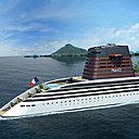 Long de 266 m, le France espère séduire le plus grand nombre par les services proposés. En effet, la proximité entre les voyageurs et la mer est de mise. Une plage est même prévue à l’arrière du bateau afin que les clients puissent profiter d’activités nautiques !