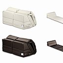 Découvrez le Tatami imaginé par la designer Annette Hinterwirth pour Dedon. Un matelas pliable léger en simili cuir, qui peut être transporté à la plage, ou installé sur une chaise longue.