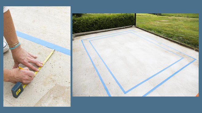 Etape 5 : appliquez ensuite le ruban de masquage selon vos repères.