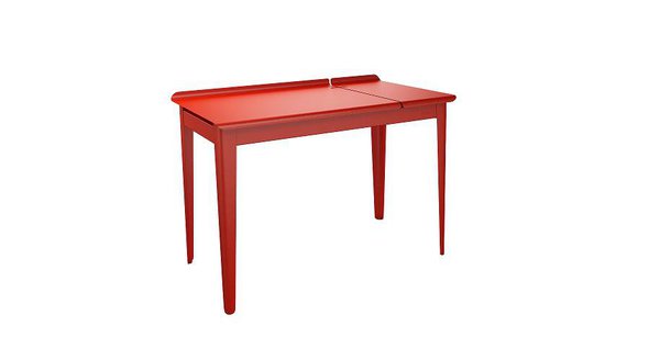 Un bureau simple et authentique, tel est le pari de la marque Tolix en vous proposant cette table rouge pompier à clapets qui vous rappellera les souvenirs d’enfance de vos grands-parents.