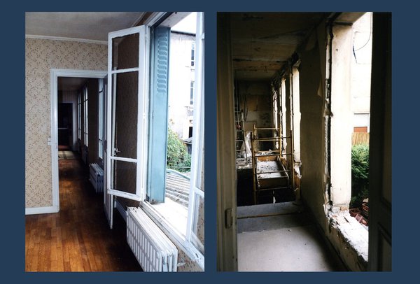 Au second niveau, les pièces étriquées composaient un espace traditionnel qui ne profitait pas du charme du jardin.