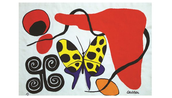 Certains artistes comme Alexander Calder (1898-1976) surent faire évoluer la tapisserie classique, au départ figurative, vers une tapisserie abstraite et parfois même en relief. Butterfly, 145x207 cm.