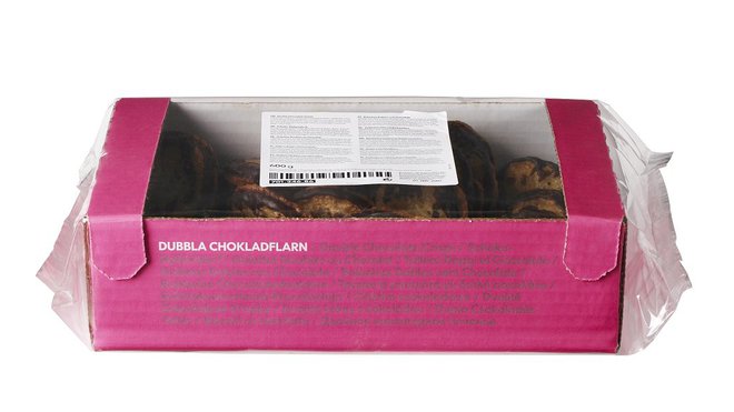 Biscuits croustillants au chocolat, à base de flocons d’avoine. 5,95 € le paquet de 600 g. Kakor Chokladflarn.