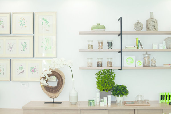 L’atmosphère zen et chaleureuse de la boutique.