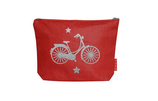 A glisser dans son sac, une pochette personnalisable en lin enduit, marquage en argent pailleté, motif au choix. 25 x 18 x 7 cm 29,90 €. Melymarmelade.