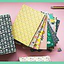 Des pages et des pages ! Un coffret comprenant 10 cahiers de 21,5 x 15 cm 50 €. Mini Labo.