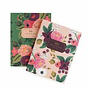 Un set de deux notebooks fleuris. 19,90 €. Laurette Déco.