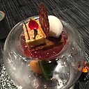Le dessert en trompe l'œil, signe de la virtuosité du chef : Ichiro Kubota.